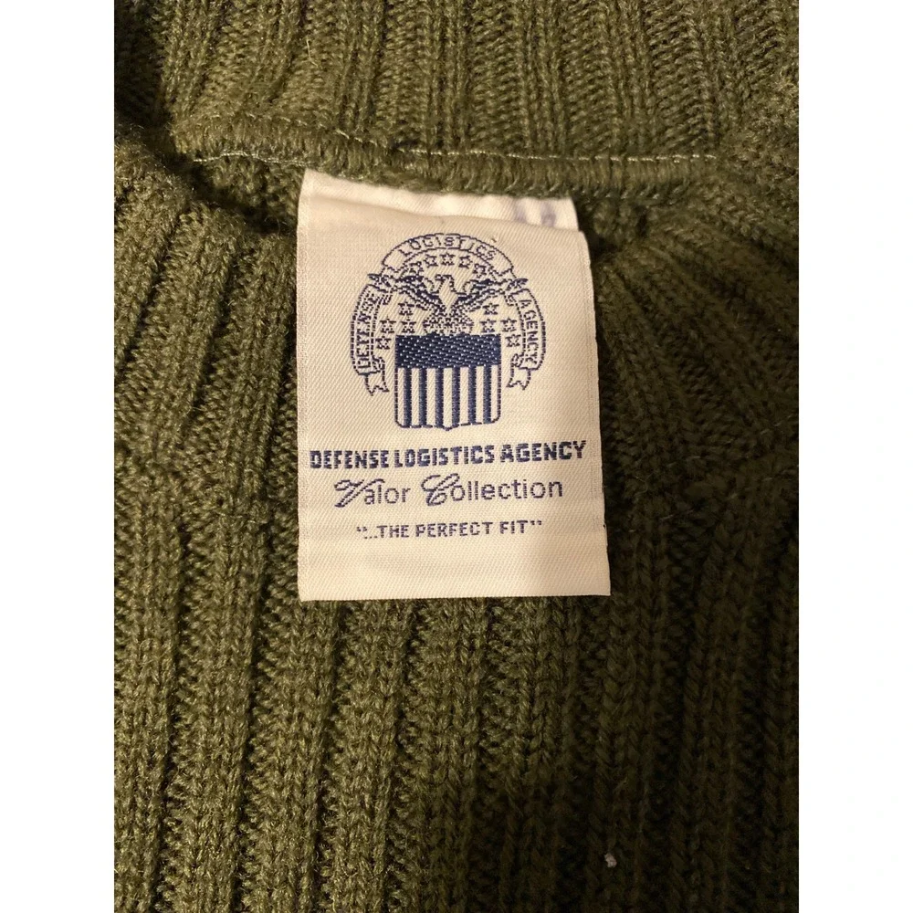 Mitts Nitts Military Wool Sweater 44 Olive Ribbed Epaulettes Elbow Patches 0189